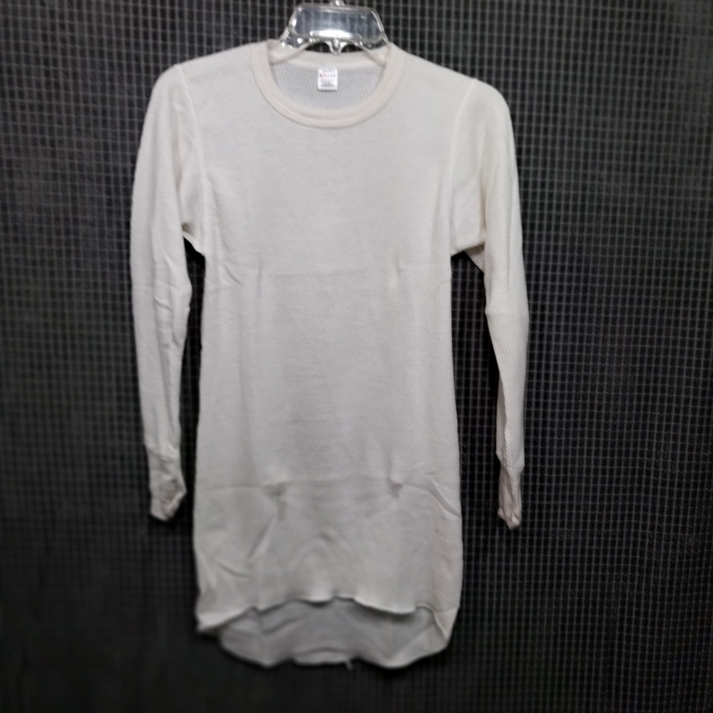 Morgan Mills Arctex Thermal Undershirt Mens Waffle Knit Base Layer M Cream